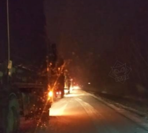 Под Виргой фура блокировала движение по трассе М-5