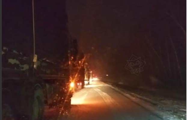 Под Виргой фура блокировала движение по трассе М-5