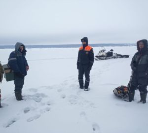 Пензенские спасатели помогли рыбаку выбраться со льда Сурского водохранилища