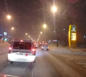 В Пензе из-за осадков на дорогах образовались пробки