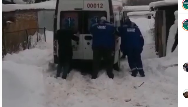 В Пензе скорая не смогла проехать к пациенту