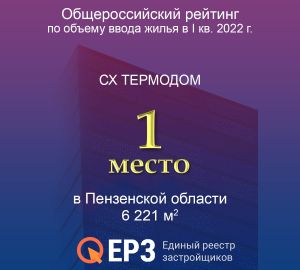 «Термодом» — первый по вводу жилья в регионе