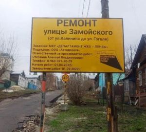 В центре Пензы начался ремонт автодороги