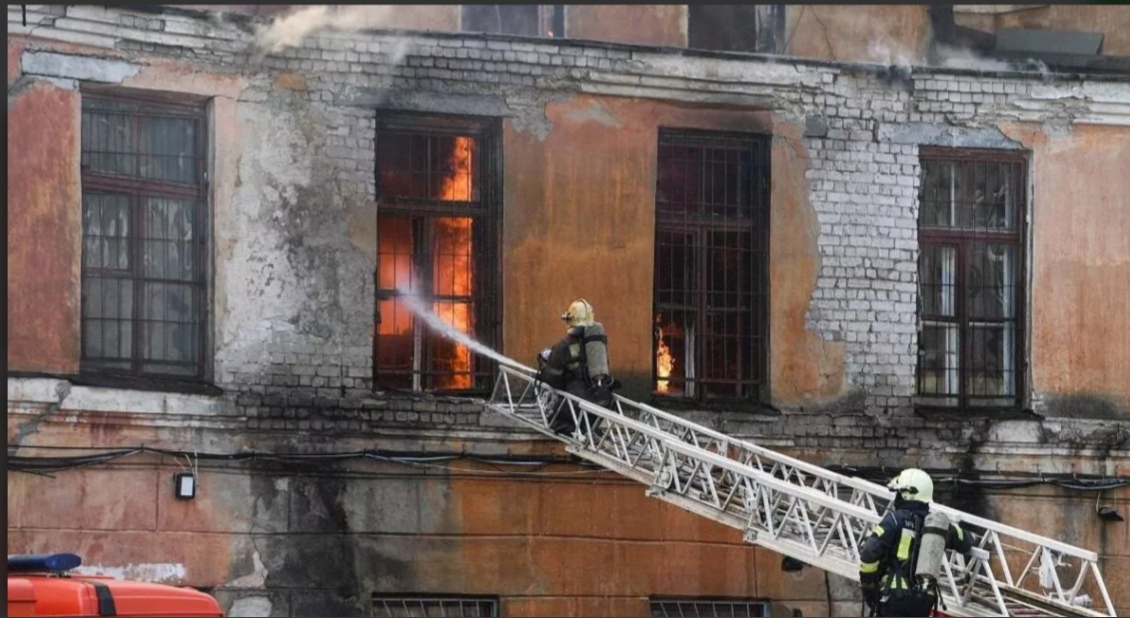 В результате пожара в НИИ пострадало 20 человек