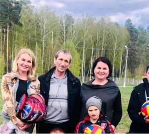 Ольга Чистякова подарила эвакуированным из Донбасса детям спортивный инвентарь