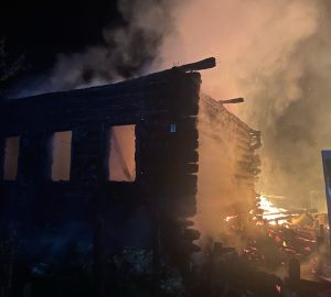 Жуткий пожар уничтожил два дома в Кузнецком районе