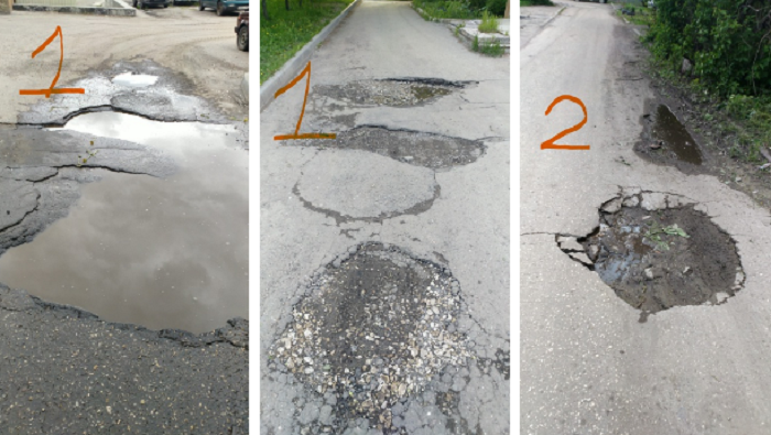 В заводском районе Пензы множатся ямы на дорогах