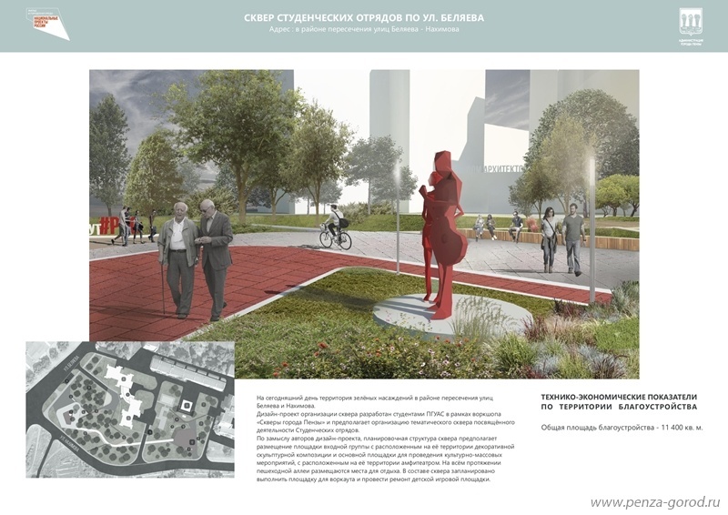 В Пензе обсудили возможности благоустройства сквера "Студенческих отрядов"