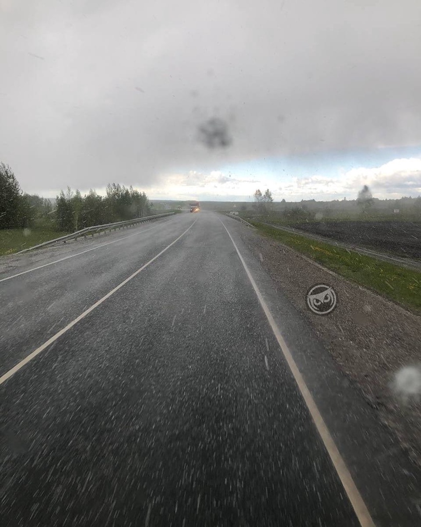 В Пензе прошел крупный град