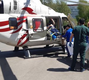 Из нижнеломовской больницы в Пензу на вертолете доставили тяжелого пациента