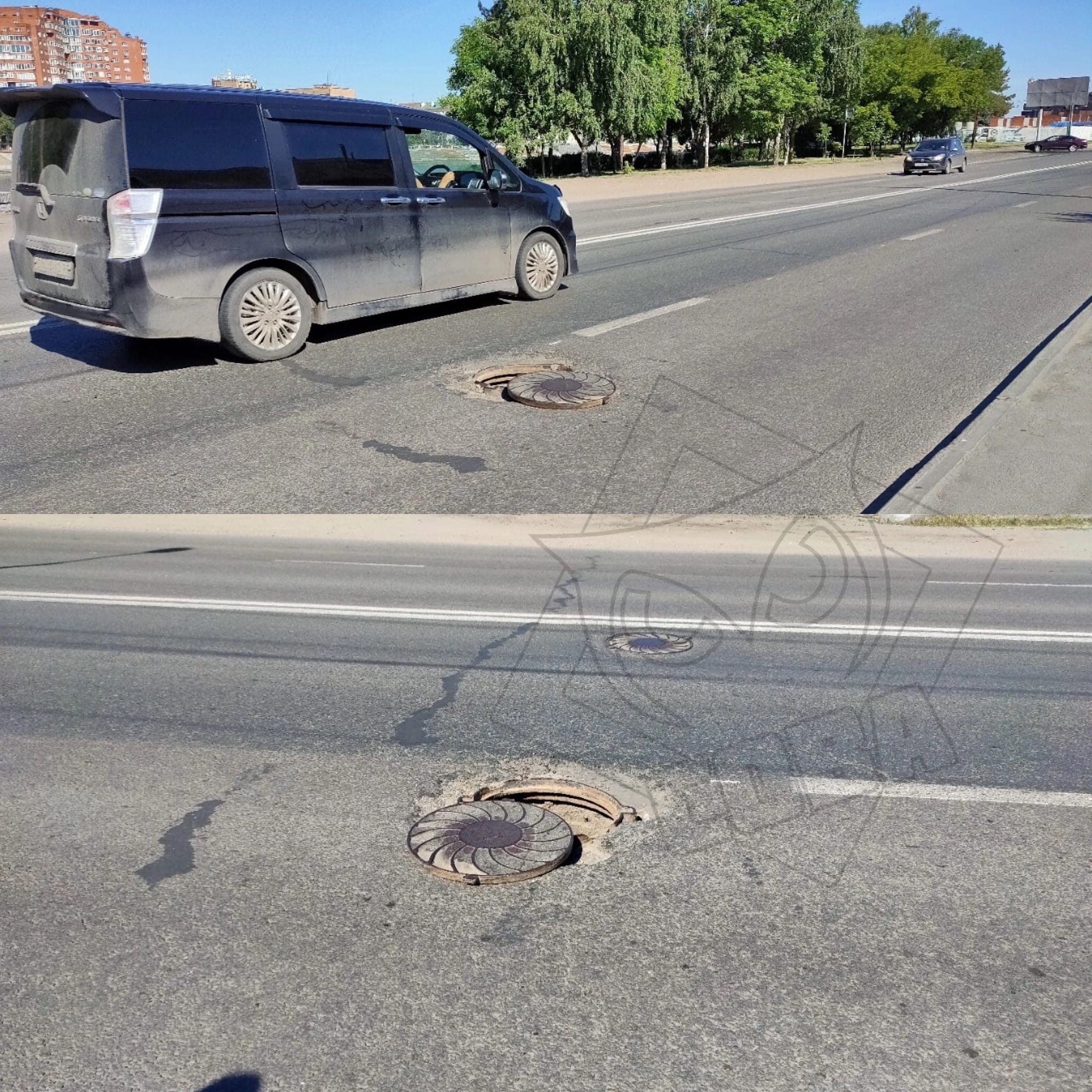 Открытый люк на улице Злобина угрожает автомобилистам