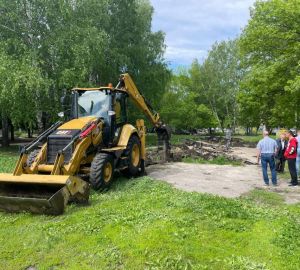 В Сердобске начали благоустраивать сквер на улице Тюрина