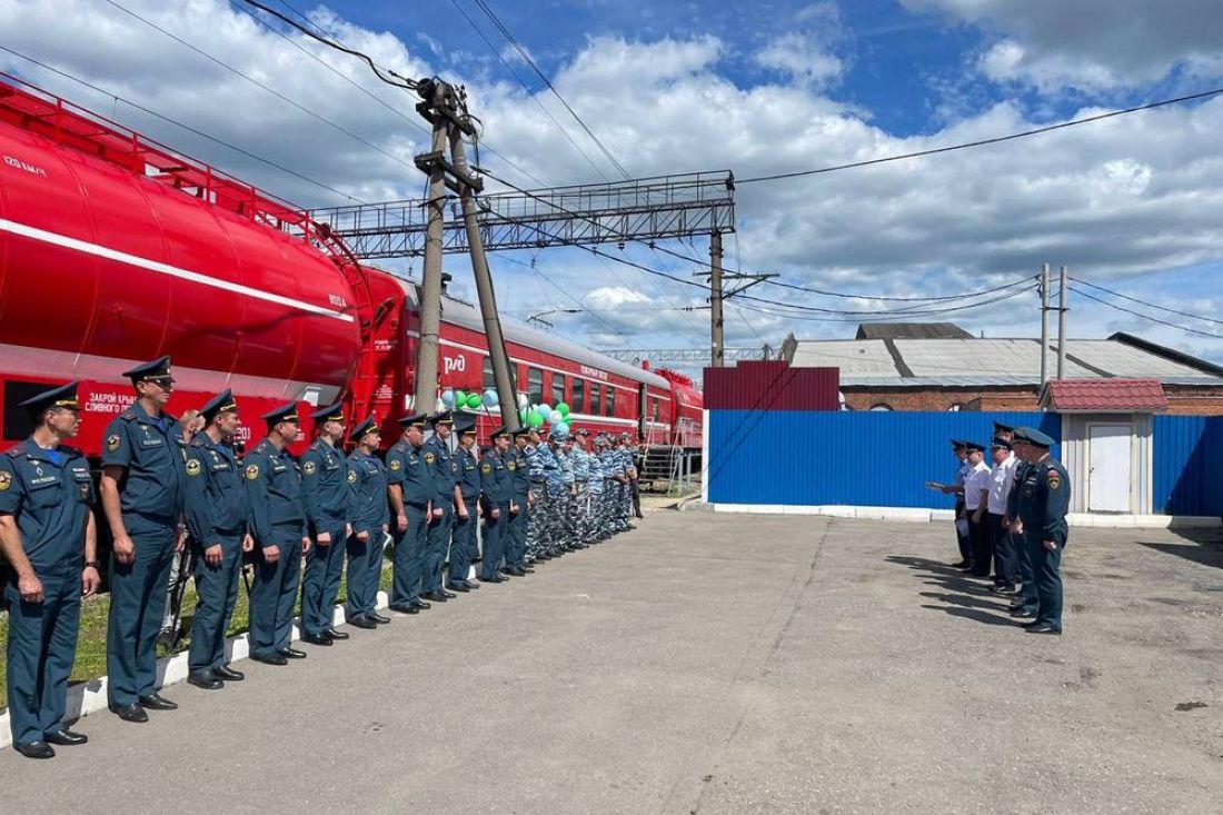 На станции Пенза-4 ввели в эксплуатацию современный пожарный поезд