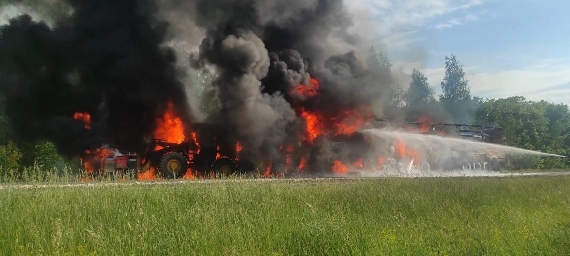 Движение на трассе М5 в Пензенской области восстановили после ДТП с горящим бензовозом