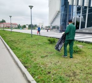 В центре Пензы на Юбилейной площади провели работы по благоустройству