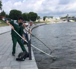В Пензе провели уборку Суры