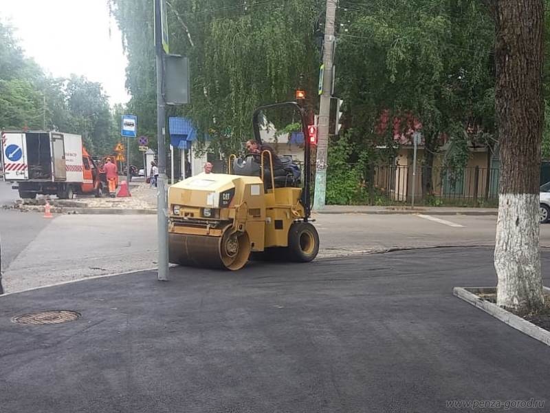 Ремонт дороги на улице Лермонтова в Пензе окончат до конца июля