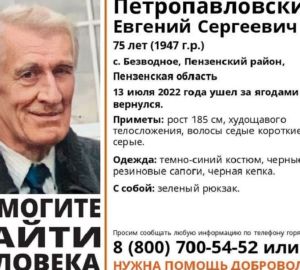 В Пензе 5 дней ищут мужчину, ушедшего в лес за ягодами