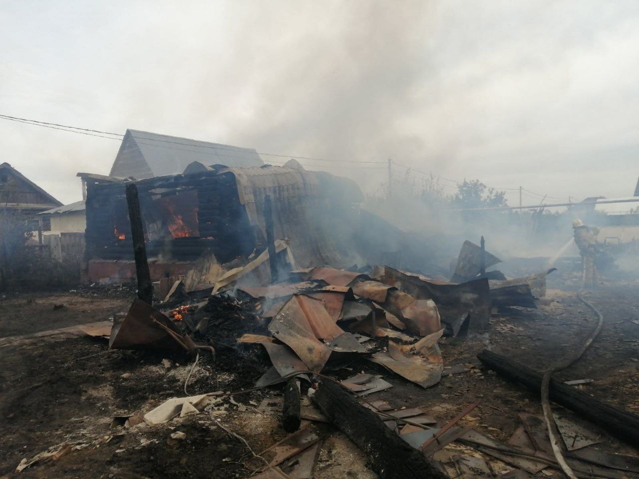 В поселке Победа в пожаре погибла 70-летняя женщина