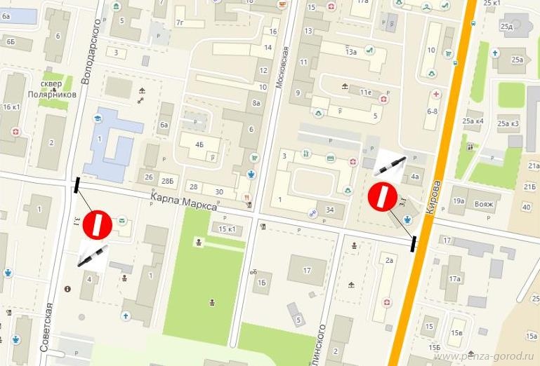 В Пензе временно ограничат движение на улице Карла Маркса