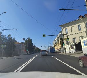 В центре Пензы на дороге появилась свежая разметка