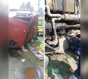 В Пензе спасатели обследовали место ДТП с «КамАЗом» на предмет возможных пострадавших