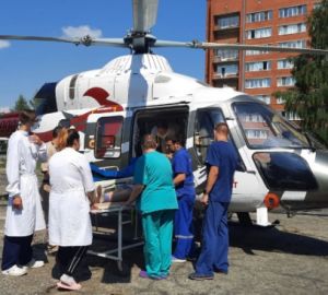 Вертолет санавиации доставил пациентку из Каменки в пензенскую клиническую больницу №6