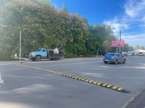 На одной из дорог Сердобска установлен "лежачий полицейский"