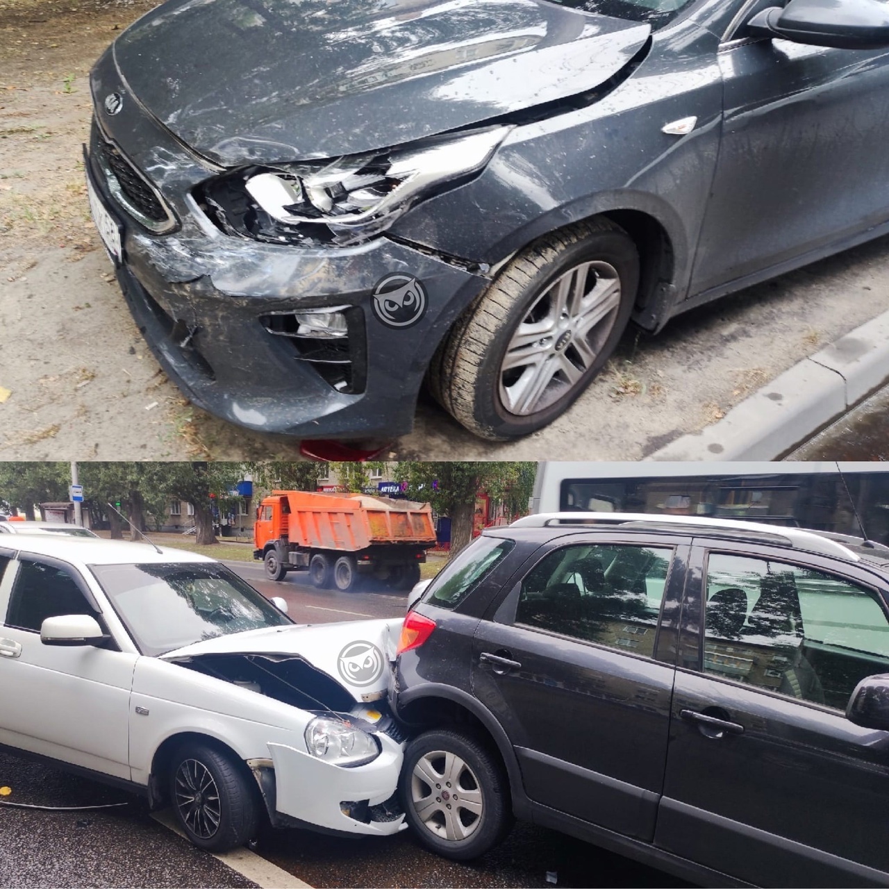 В Пензе на улице Луначарского столкнулись два авто