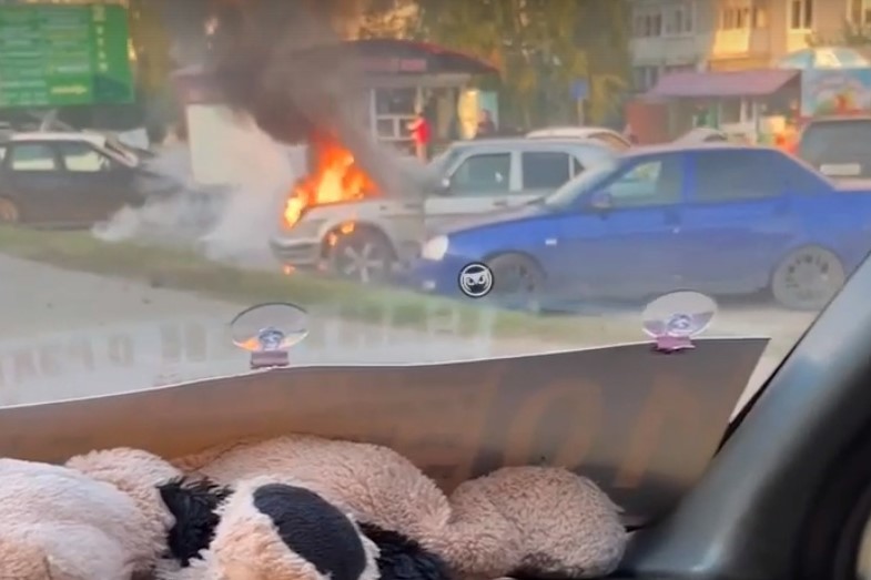 В Терновке загорелась "Волга"