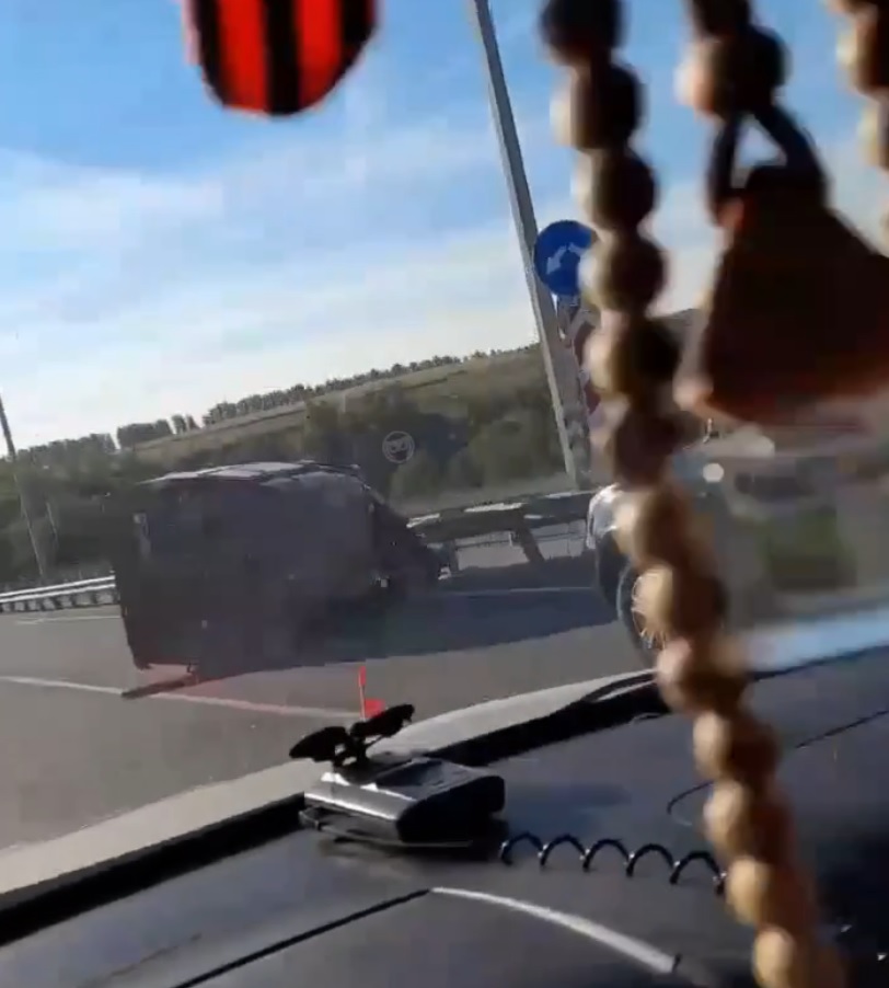 На трассе в Рамзае ГАЗель перевернулась на бок