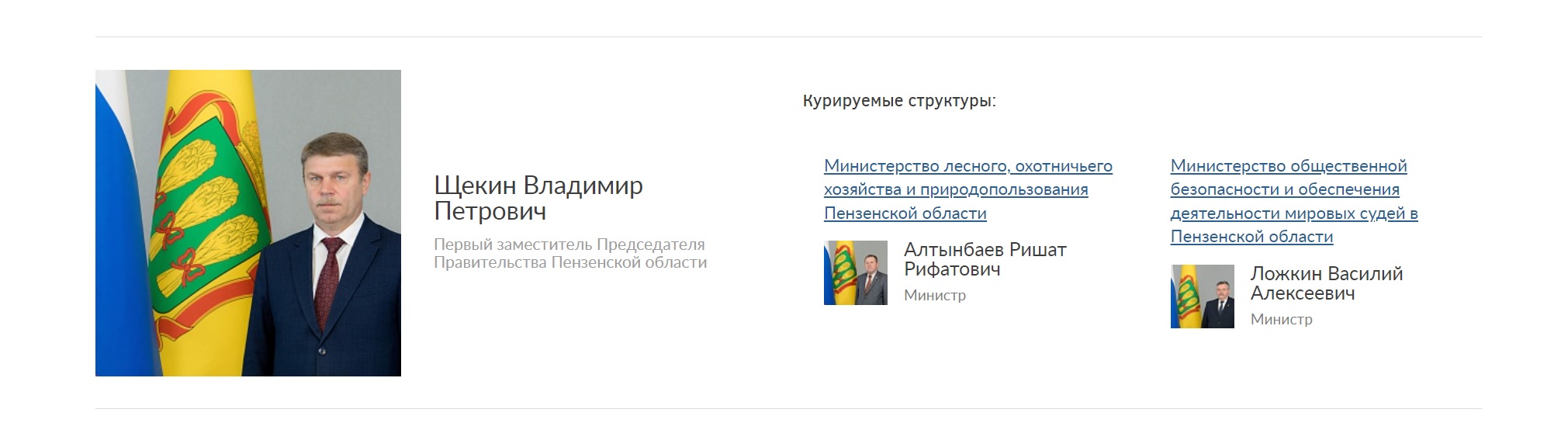 В правительстве Пензенской области Владимира Щекина назначили первым зампредом