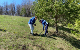 Активисты посадили в Кузнецке 100 новых деревьев