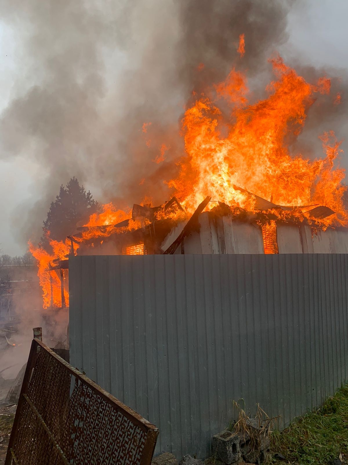 В Пензенском районе спасатели потушили два горящих дачных дома