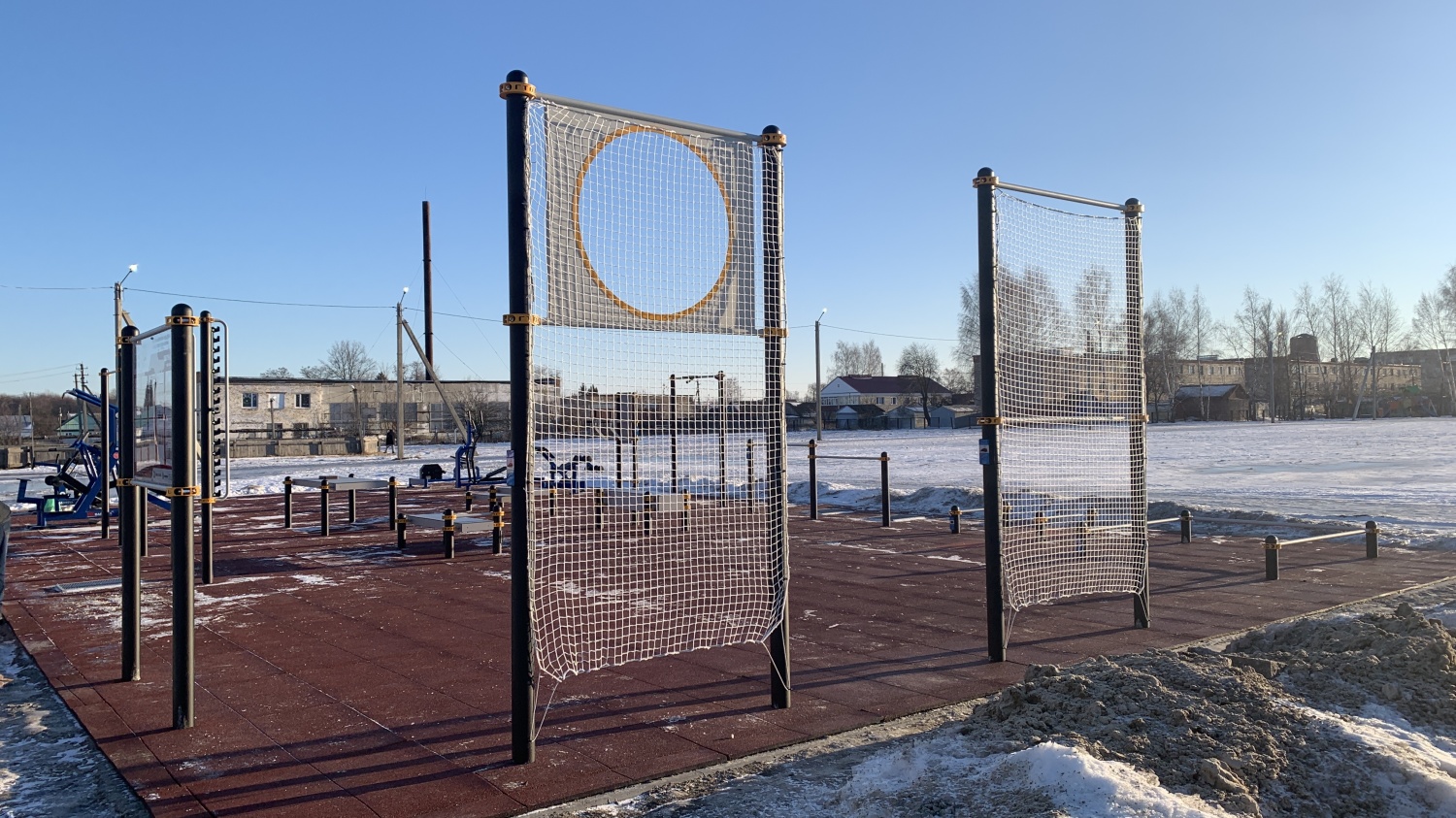 В Белинском районе завершен монтаж спортивной площадки