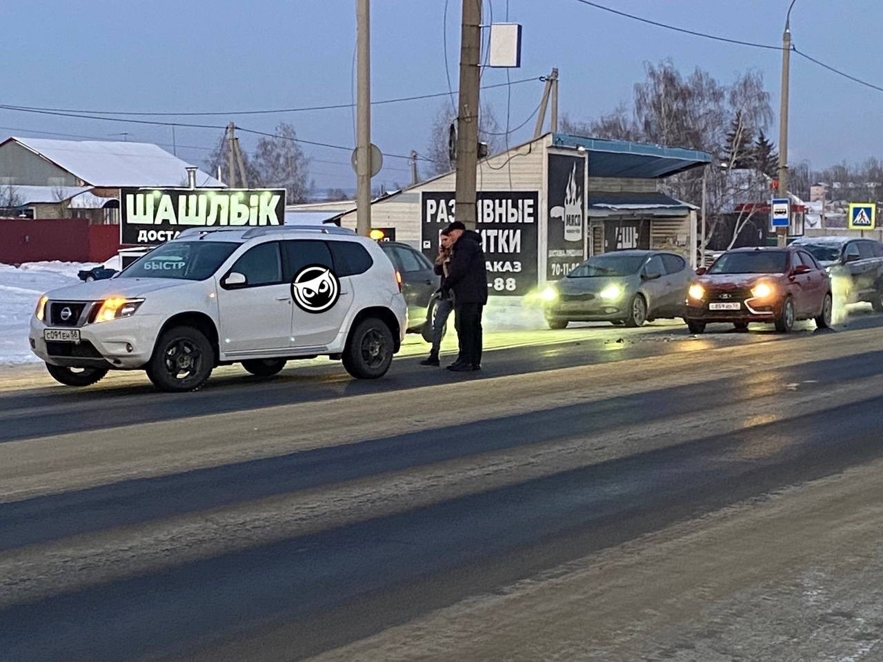 В Пензенской области образовалась пробка из-за ДТП