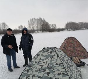 В Кузнецком районе замерили толщину льда на водоемах