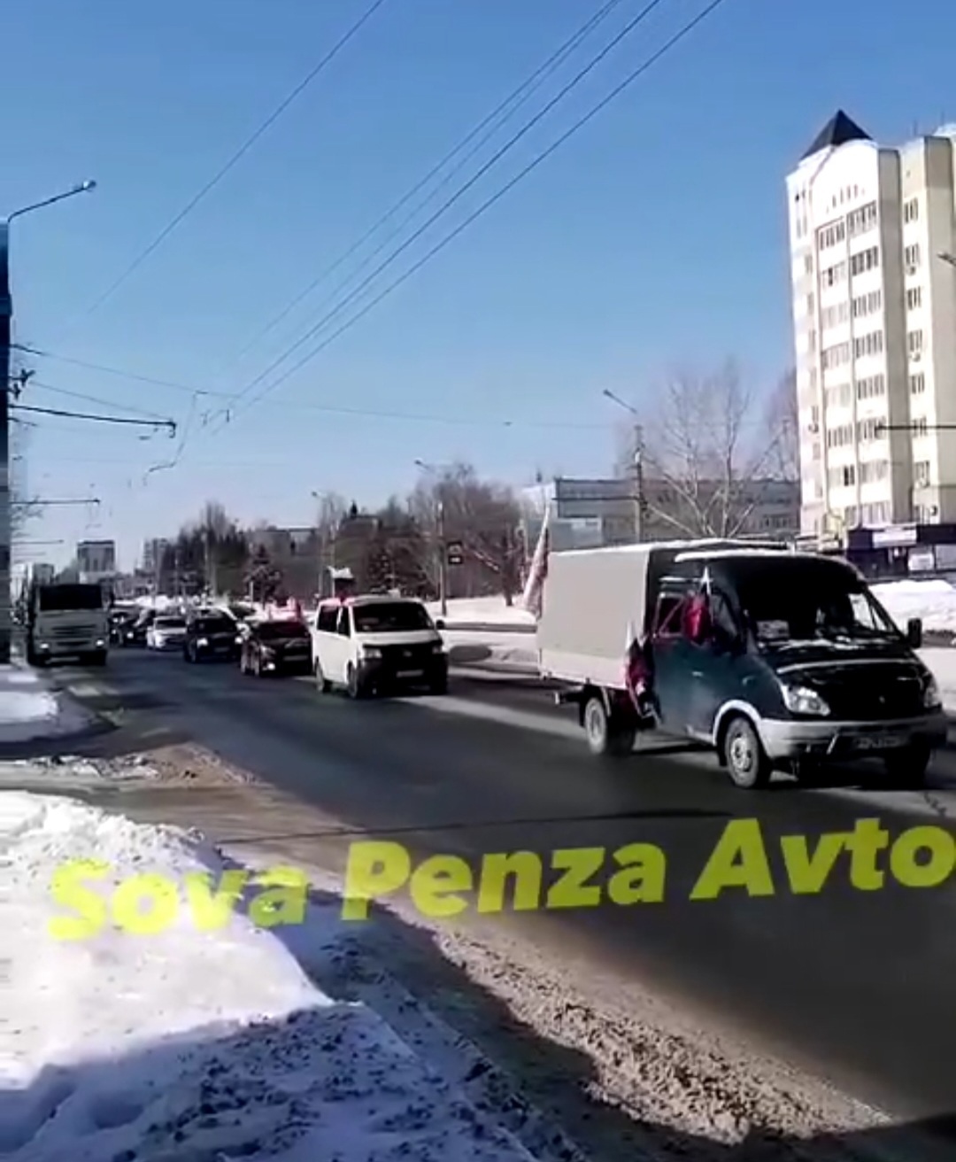 23 февраля жители Пензы приняли участие в автопробеге