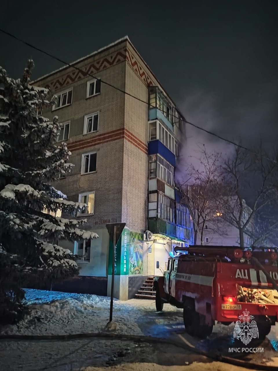 В Сердобске из горящей пятиэтажки спасли 10 жителей