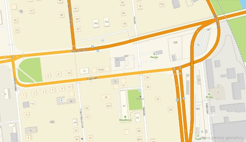 В Пензе в апреле начнут ремонт дороги и тротуаров на улице Сурской