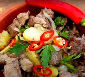 Готовим грузинскую каурму из свинины
