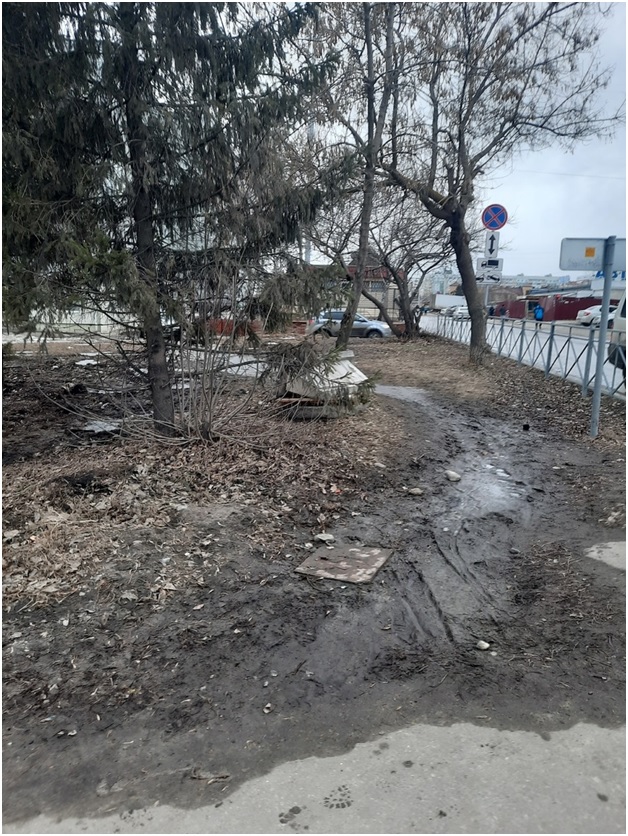 Жители Северной Поляны в Пензе вынуждены нарушать ПДД из-за грязи