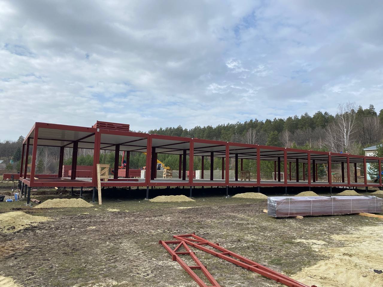 В Кузнецком районе в санатории «Надежда» начали устанавливать модульные здания