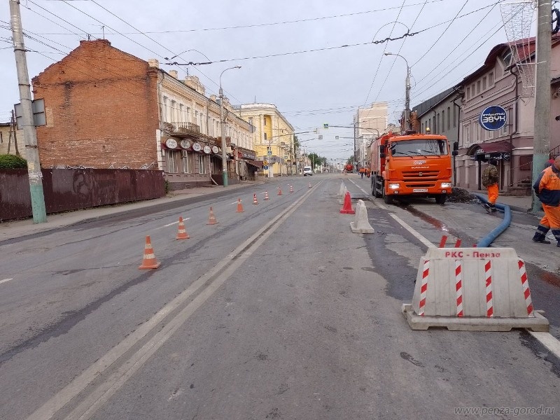 В Пензе восстановили движение транспорта по перекрытой части улицы Суворова