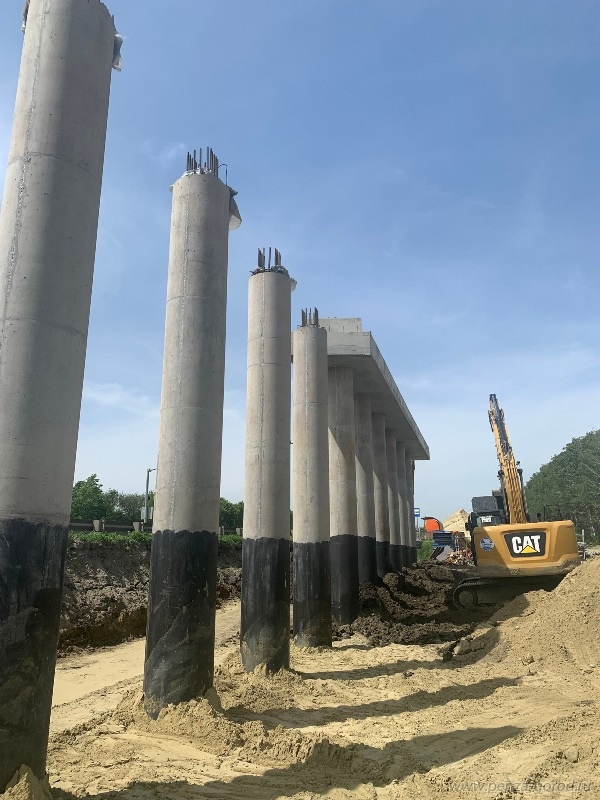 В Пензе продолжают устанавливать опоры для создания транспортной развязки в Арбеково