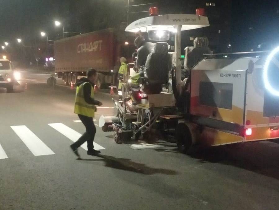 В Пензе восстанавливают дорожную разметку