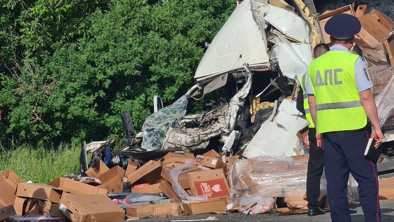 В Пензенской области на трассе М5 в страшном ДТП погиб водитель грузовика