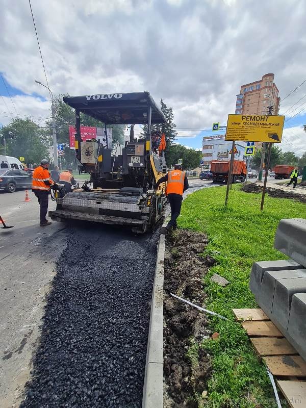 В Пензе на улице Зои Космодемьянской завершили устройство выравнивающего слоя
