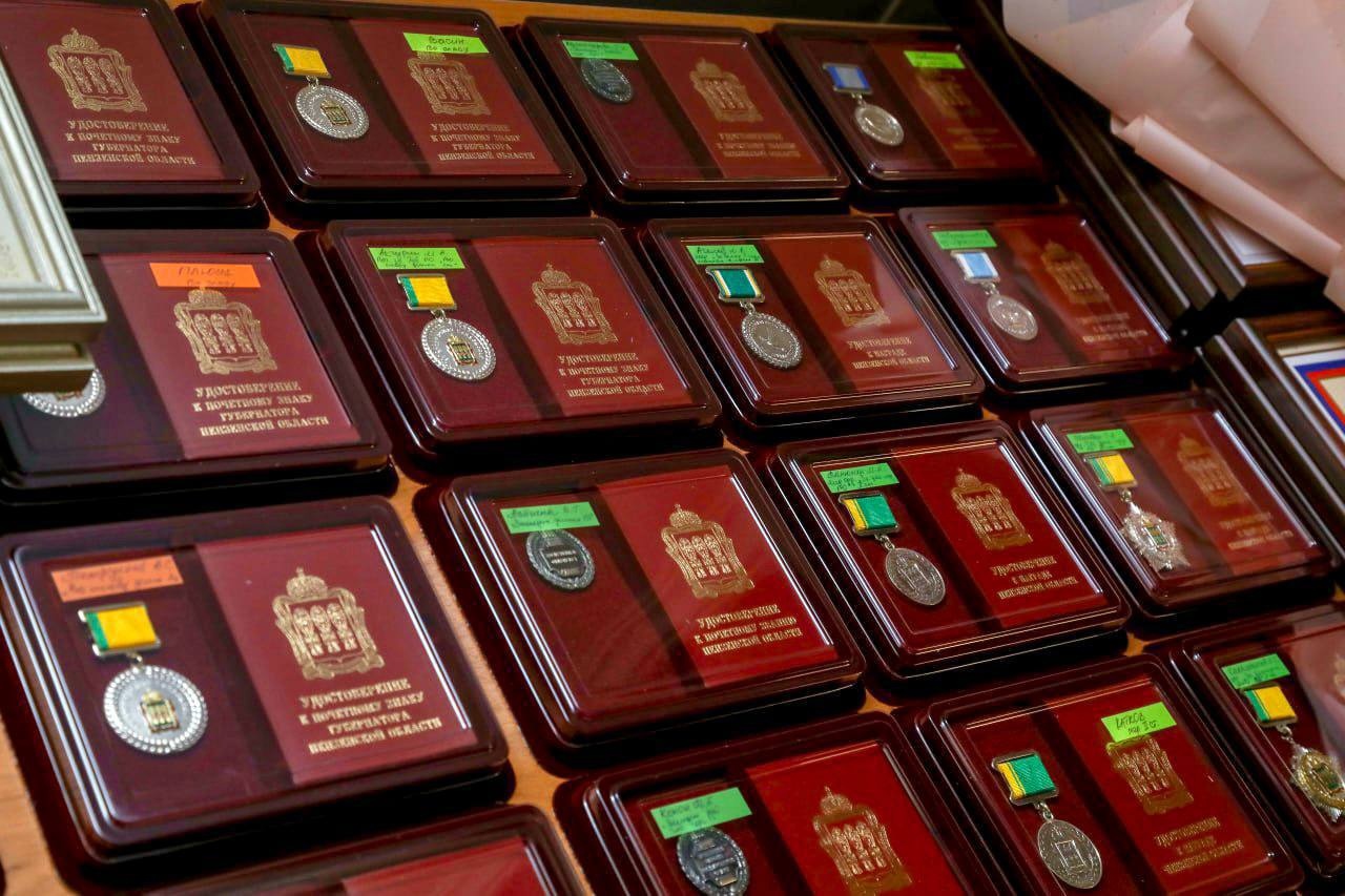 Олег Мельниченко вручил школьнику из Кузнецка нагрудный знак «Горячее сердце»