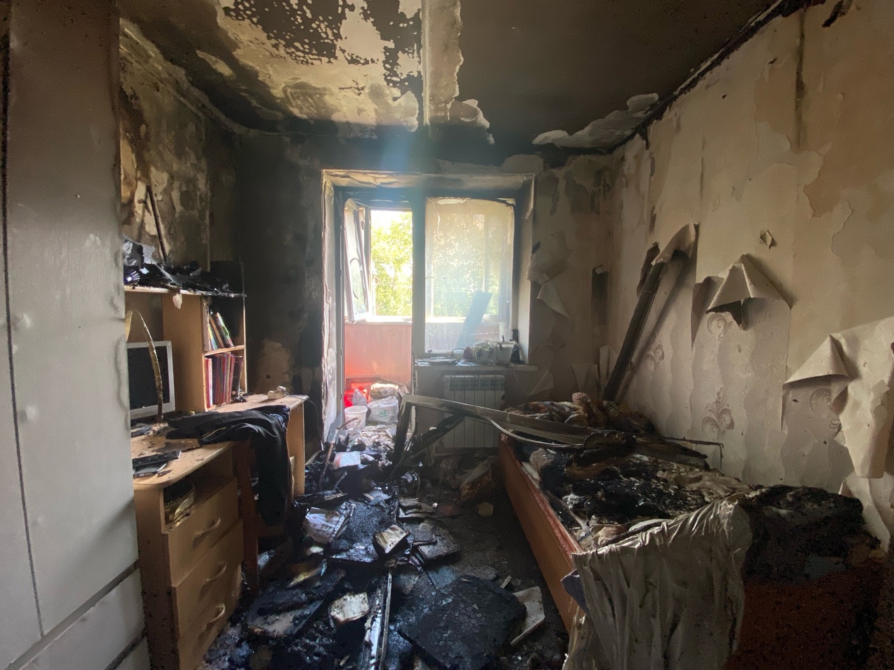 В Каменке ночью загорелась квартира